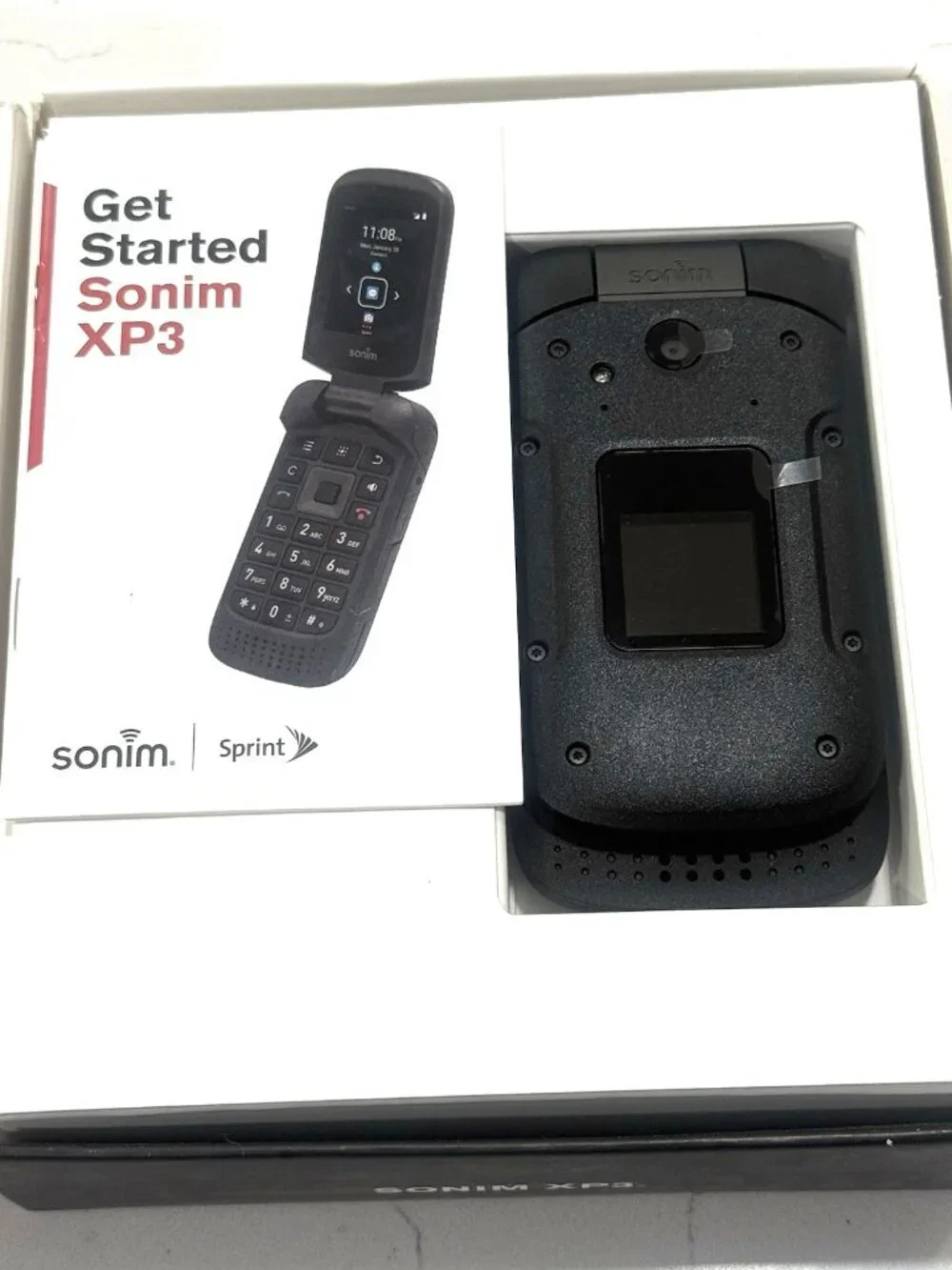 Sonim XP3 XP3800 - 8GB - Black Dual SIM Rugged Flip Phone SPRINT
